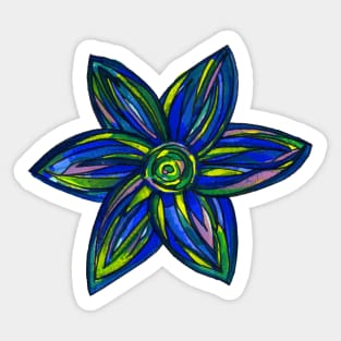 Blue Flower Sticker